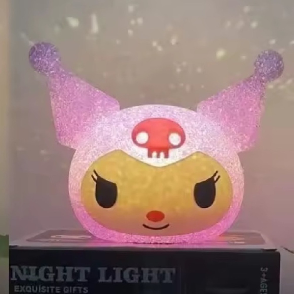 Sanrio Hello Kitty Kuromi Night Light Cartoon 3d Doll Reading Lamp Desk Lamp